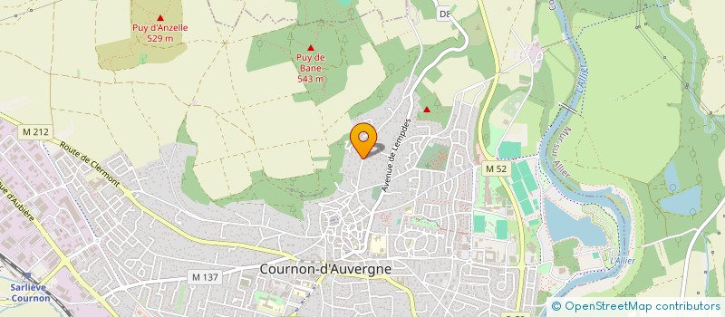 localisation de l'entreprise MONSIEUR JEAN GALVAING  COURNON-D'AUVERGNE