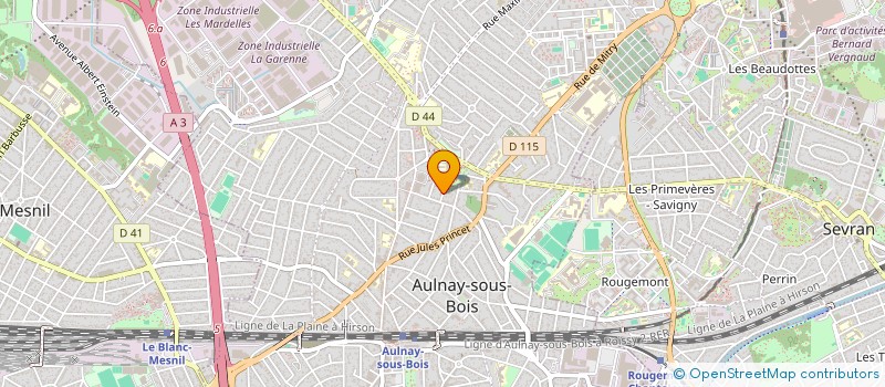 localisation de l'entreprise MONSIEUR JEAN GARAUD à AULNAY SOUS BOIS