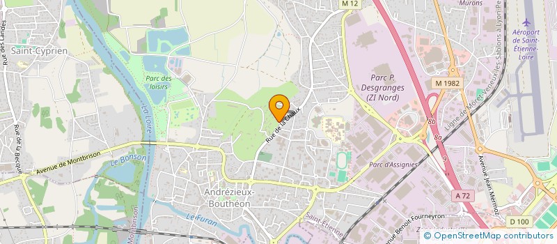 localisation de l'entreprise MONSIEUR JEAN GARDE  ANDREZIEUX-BOUTHEON