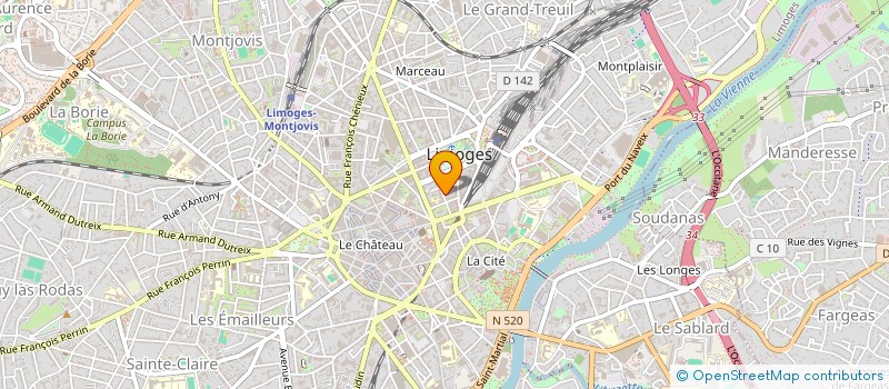 localisation de l'entreprise MONSIEUR JEAN GARGUELLE à LIMOGES