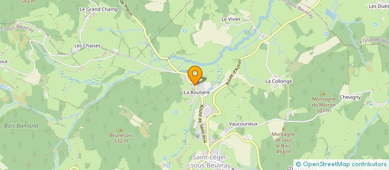 localisation de l'entreprise MONSIEUR JEAN GARNIER  SAINT-LEGER-SOUS-BEUVRAY