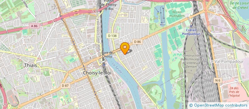 localisation de l'entreprise MONSIEUR JEAN GASTON REIHNEAU OUAVENE TOMBAZOT  CHOISY-LE-ROI