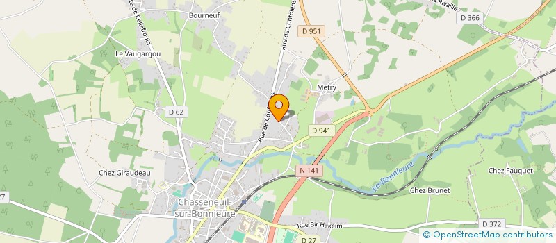 localisation de l'entreprise MONSIEUR JEAN GAUD à CHASSENEUIL-SUR-BONNIEURE