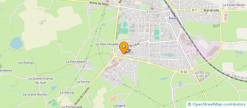 localisation de l'entreprise MONSIEUR JEAN GAUDIN  EVRON