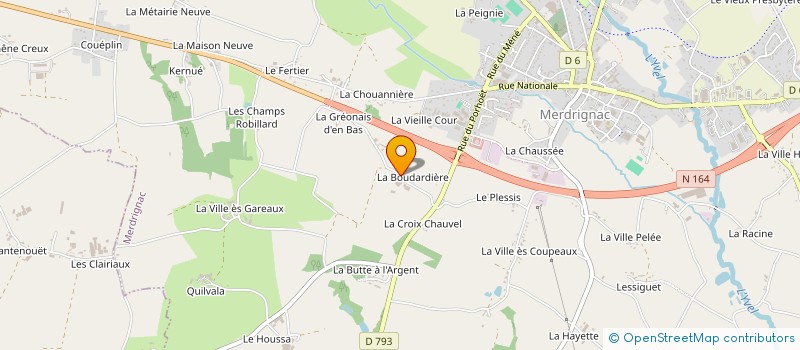 localisation de l'entreprise MONSIEUR JEAN GAUDIN à MERDRIGNAC