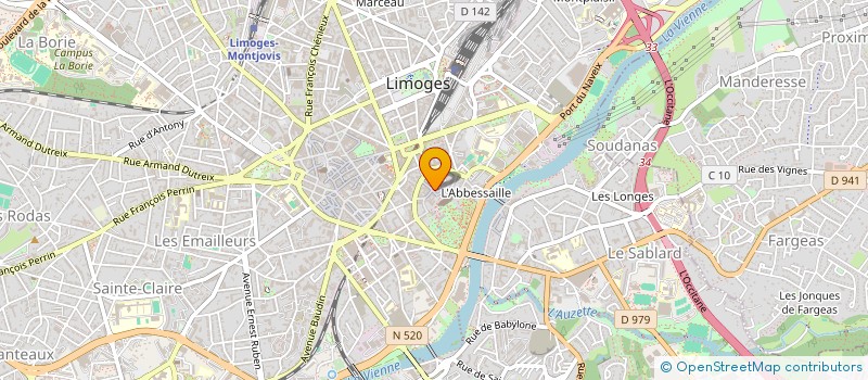 localisation de l'entreprise MONSIEUR JEAN GAUDRON à LIMOGES