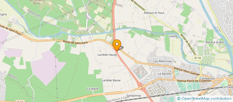 localisation de l'entreprise MONSIEUR JEAN GAUGET  BEZIERS