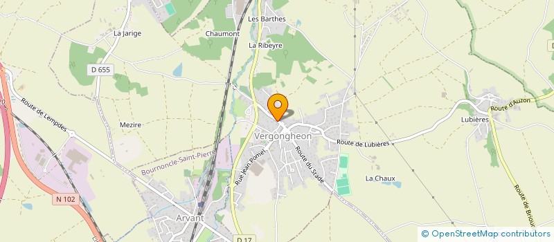 localisation de l'entreprise MONSIEUR JEAN GAUTHIER  VERGONGHEON