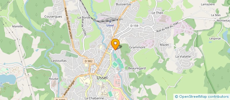 localisation de l'entreprise MONSIEUR JEAN GAUTHIER à USSEL