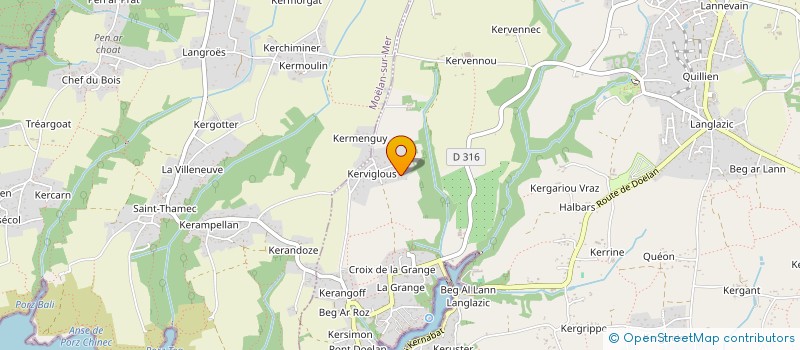 localisation de l'entreprise MONSIEUR JEAN GAUTIER  CLOHARS-CARNOET