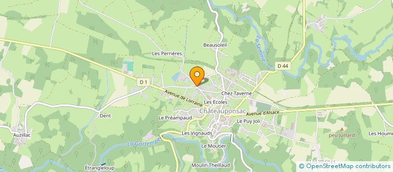 localisation de l'entreprise MONSIEUR JEAN GAVANIER à CHATEAUPONSAC