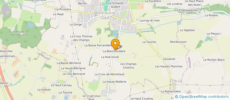 localisation de l'entreprise MONSIEUR JEAN GEFFRAULT  MONTREUIL-LE-GAST