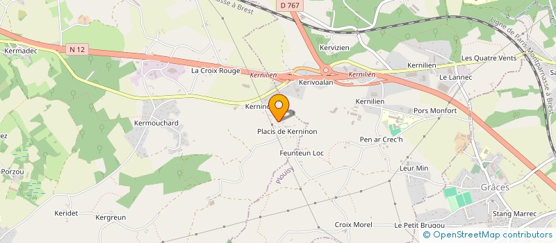 localisation de l'entreprise MONSIEUR JEAN GEFFROY  TREGLAMUS