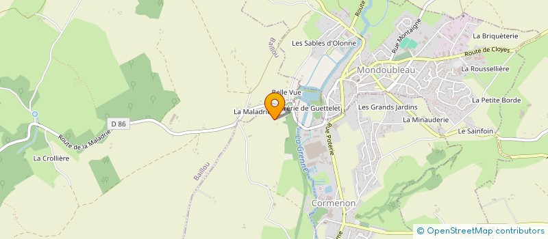 localisation de l'entreprise MONSIEUR JEAN GENET à SARGE SUR BRAYE