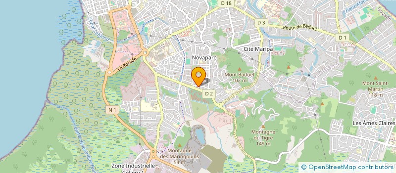 localisation de l'entreprise MONSIEUR JEAN GERALD JOSLIN  CAYENNE