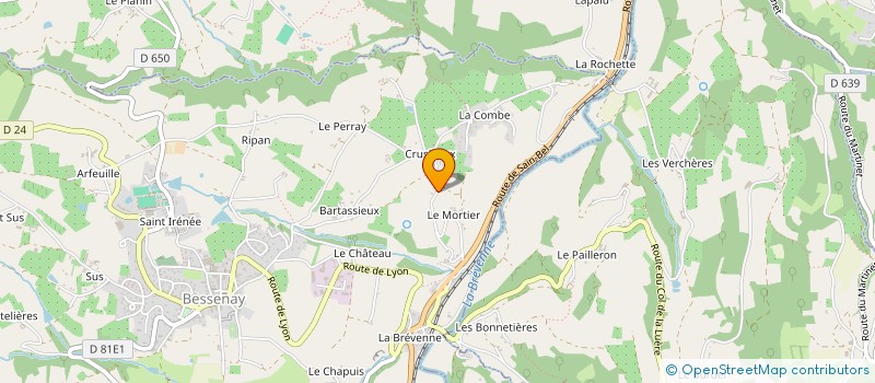 localisation de l'entreprise MONSIEUR JEAN-GERARD CLOUVEL BERTULESSI  BESSENAY