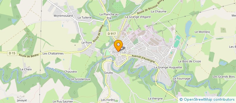localisation de l'entreprise MONSIEUR JEAN GIBARD à BOUSSAC-BOURG