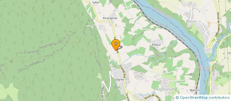 localisation de l'entreprise MONSIEUR JEAN GIGUET  CORBONOD
