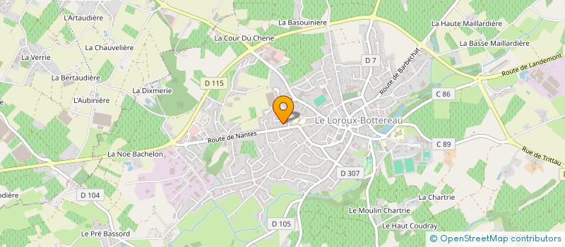 localisation de l'entreprise MONSIEUR JEAN-GILBERT JARRY  LE LOROUX-BOTTEREAU