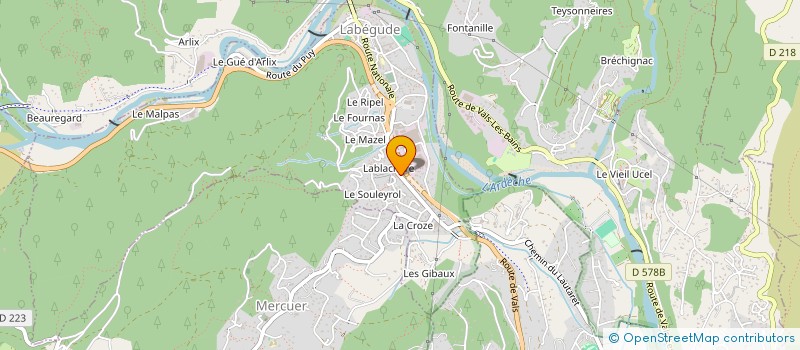 localisation de l'entreprise MONSIEUR JEAN GIMENEZ à LABEGUDE
