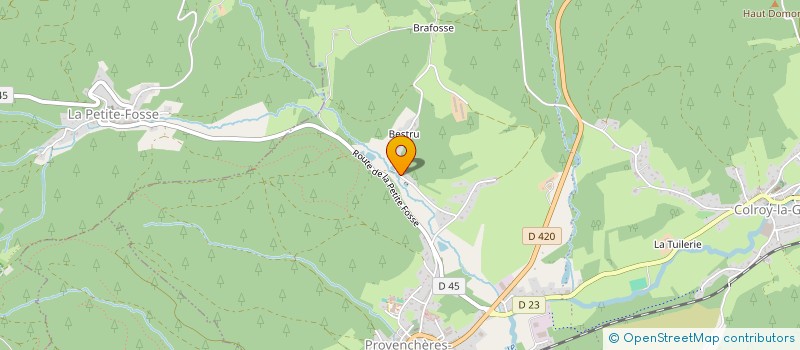 localisation de l'entreprise MONSIEUR JEAN GINISTY  PROVENCHERES-ET-COLROY