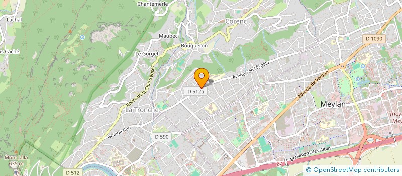 localisation de l'entreprise MONSIEUR JEAN GIVET  CORENC