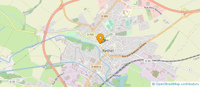 localisation de l'entreprise MONSIEUR JEAN GLAUDIN  RETHEL