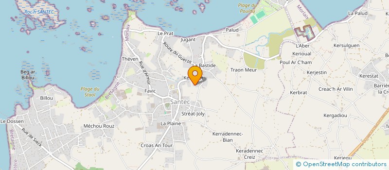 localisation de l'entreprise MONSIEUR JEAN GLIDIC  SANTEC