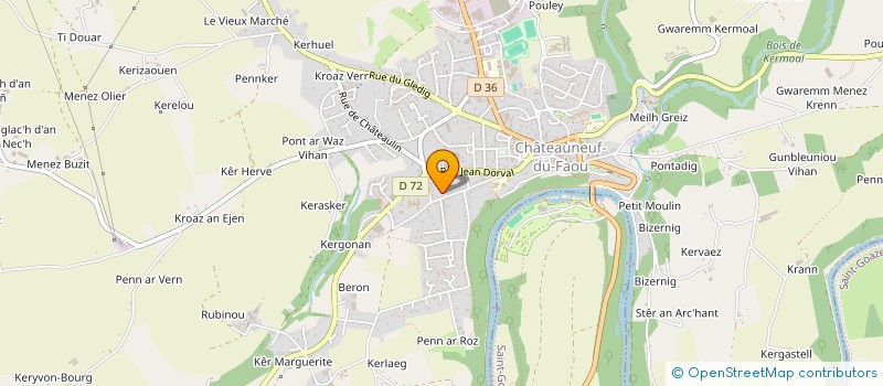 localisation de l'entreprise MONSIEUR JEAN GOAS à CHATEAUNEUF-DU-FAOU