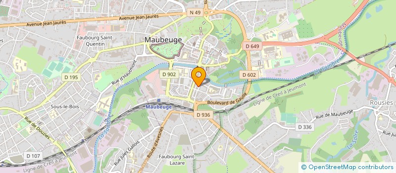 localisation de l'entreprise MONSIEUR JEAN GONDRY  MAUBEUGE