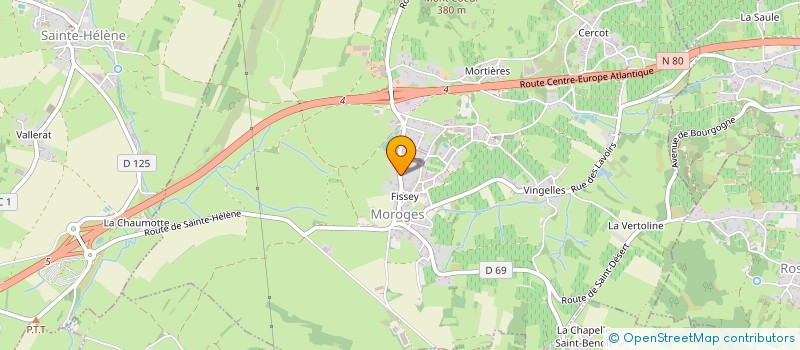 localisation de l'entreprise MONSIEUR JEAN GONIN  MOROGES