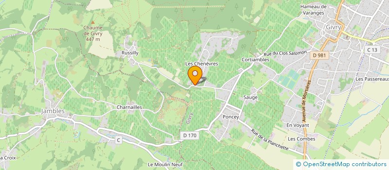 localisation de l'entreprise MONSIEUR JEAN GONOT à GIVRY