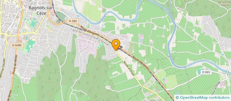 localisation de l'entreprise MONSIEUR JEAN GONZALEZ  BAGNOLS-SUR-CEZE