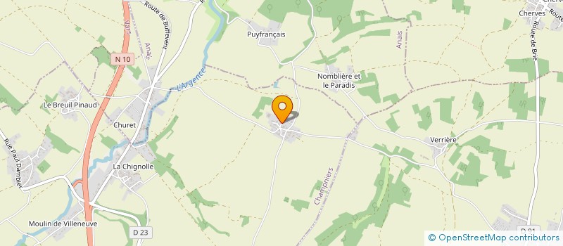 localisation de l'entreprise MONSIEUR JEAN GOUMARD  CHAMPNIERS