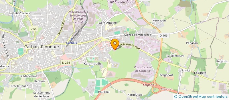 localisation de l'entreprise MONSIEUR JEAN GOURLAY à CARHAIX-PLOUGUER