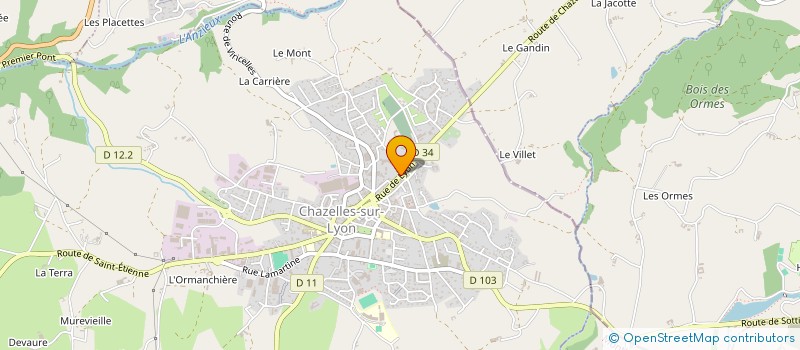localisation de l'entreprise MONSIEUR JEAN GOUTAGNY à CHAZELLES-SUR-LYON