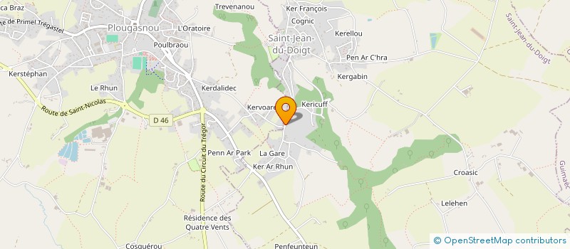 localisation de l'entreprise MONSIEUR JEAN GRALL  PLOUGASNOU