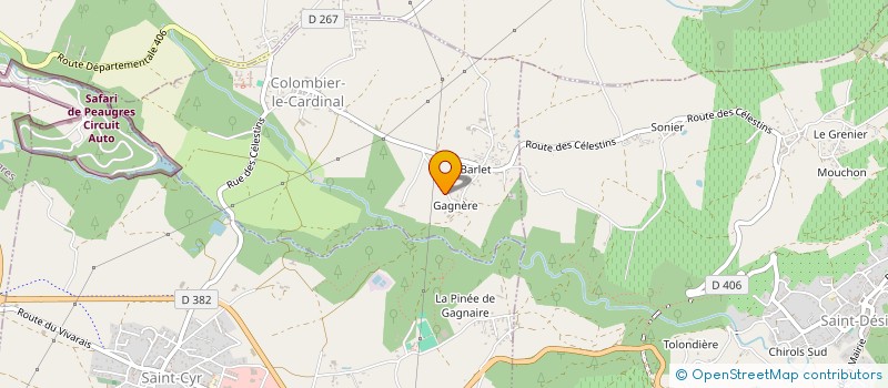 localisation de l'entreprise MONSIEUR JEAN GRENOUILLAT  COLOMBIER LE CARDINAL