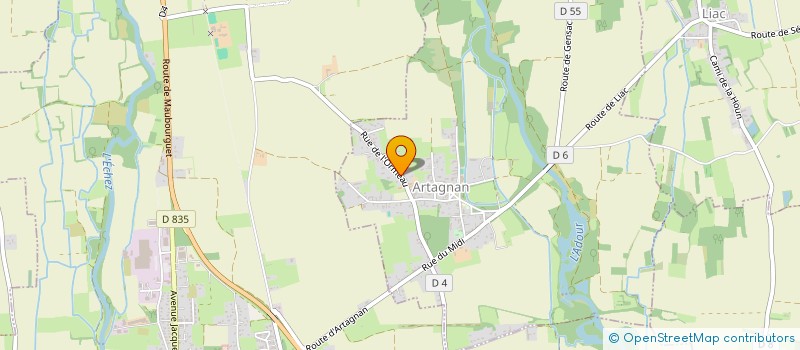 localisation de l'entreprise MONSIEUR JEAN GRIMAL  ARTAGNAN