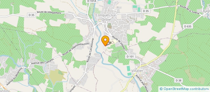 localisation de l'entreprise MONSIEUR JEAN GROS  CONQUES-SUR-ORBIEL