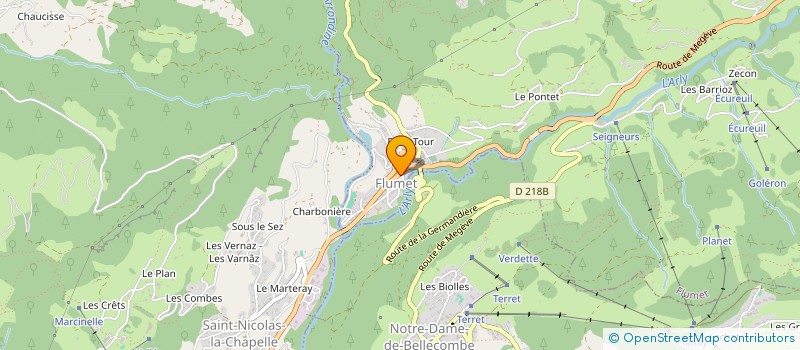 localisation de l'entreprise MONSIEUR JEAN GROSSET-GRANGE  FLUMET