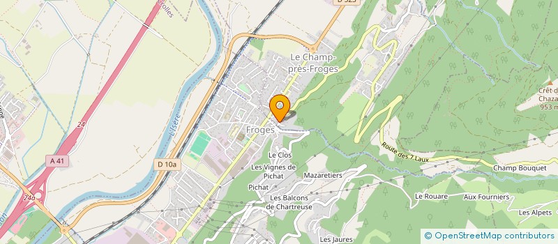 localisation de l'entreprise MONSIEUR JEAN GROTTI  LE CHAMP-PRES-FROGES