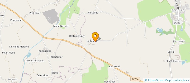 localisation de l'entreprise MONSIEUR JEAN GUEHENNEUX  KERFOURN