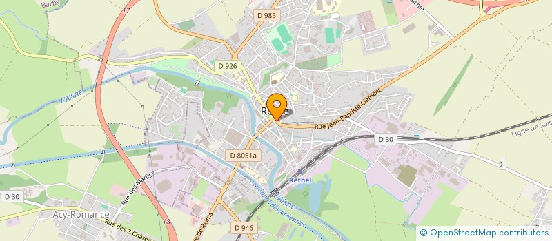 localisation de l'entreprise MONSIEUR JEAN GUENET  RETHEL