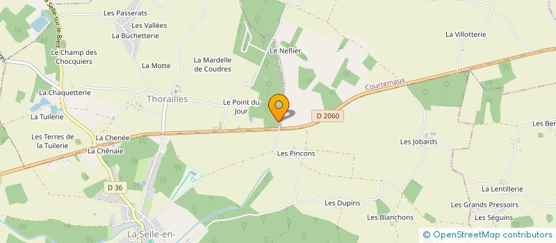 localisation de l'entreprise MONSIEUR JEAN GUERIN à THORAILLES