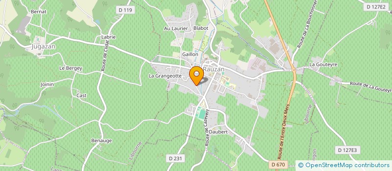 localisation de l'entreprise MONSIEUR JEAN GUERRIER  RAUZAN