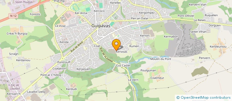 localisation de l'entreprise MONSIEUR JEAN GUIAVARCH  GUIPAVAS