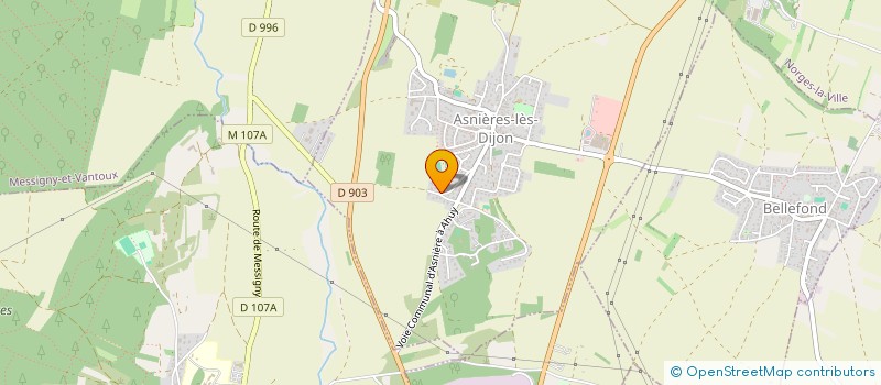 localisation de l'entreprise MONSIEUR JEAN GUILBERT  ASNIERES-LES-DIJON