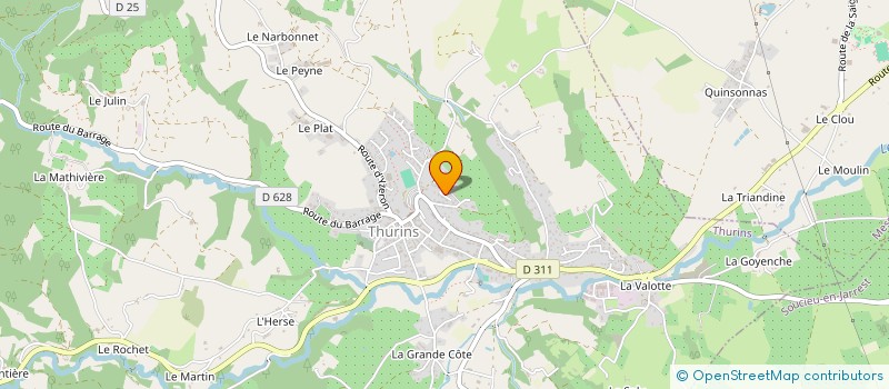 localisation de l'entreprise MONSIEUR JEAN GUILLAUME  THURINS