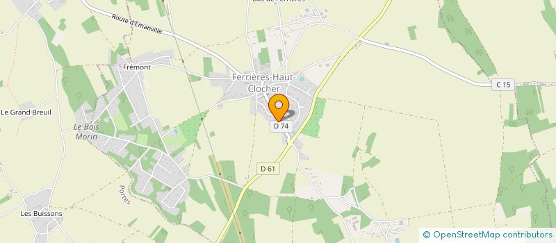 localisation de l'entreprise MONSIEUR JEAN-GUILLAUME POPLU  FERRIERES-HAUT-CLOCHER